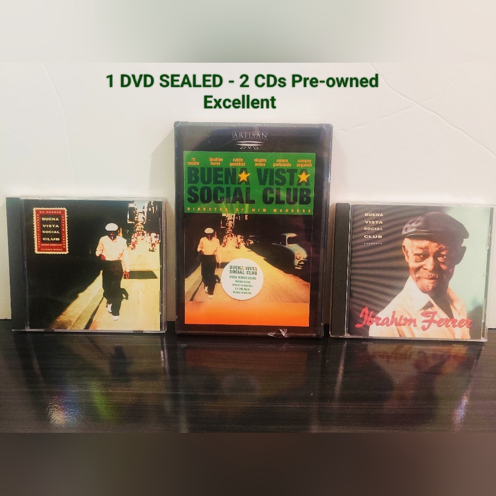 Buena Vista Social Club Collection  Lot 2 CDs Used Exc - 1 DVD Sealed Afro Cuban